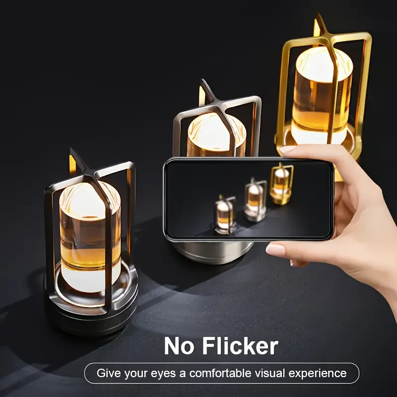 Portable Metal LED Light, Level 3 Brightness Light, 3 Color Touch Charging Light, Night Light, Bedside Light, Dining Room Light, Table Light, Table Lamps