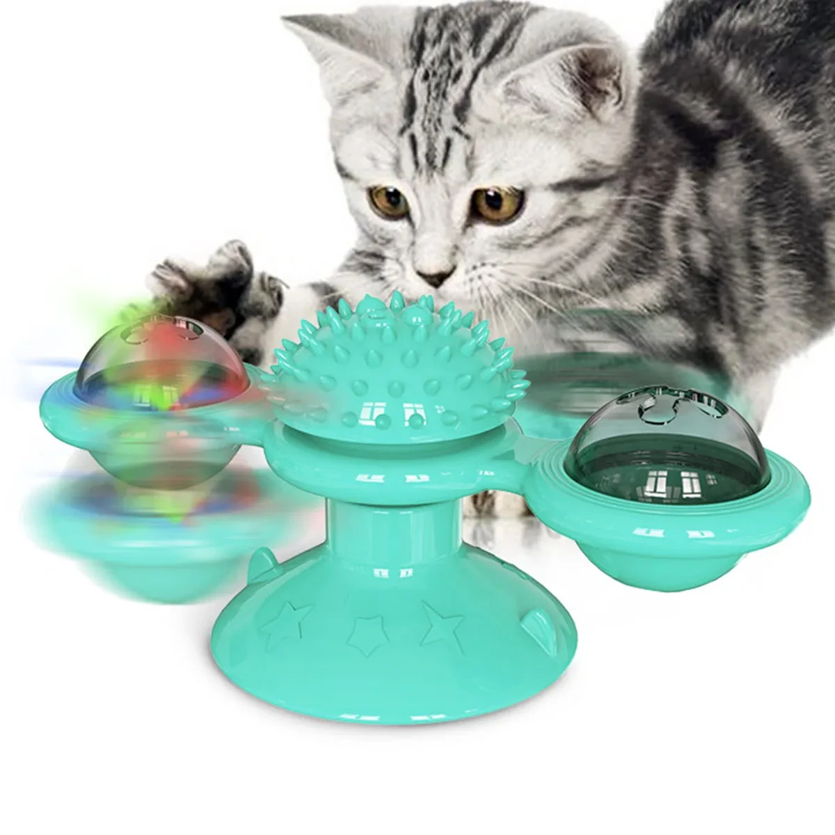 Windmill Cute Rotating Interactive Cat Toy