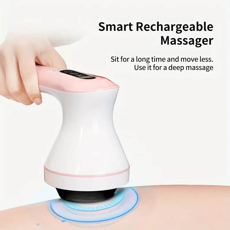 Rechargeable Handheld Cellulite Massager With 4 Heads, USB-Powered Body Machine For Full Body Massage, Fat Reduction, Toning For Men And Women