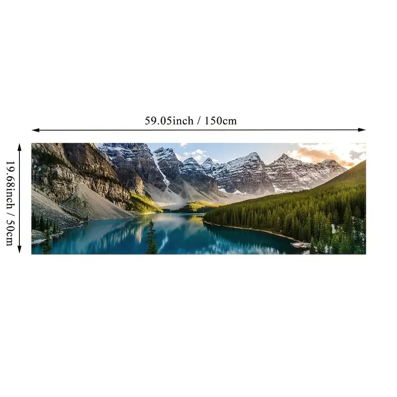 Breathtaking Lake Forest Mountain Scenery Wall Art Decor