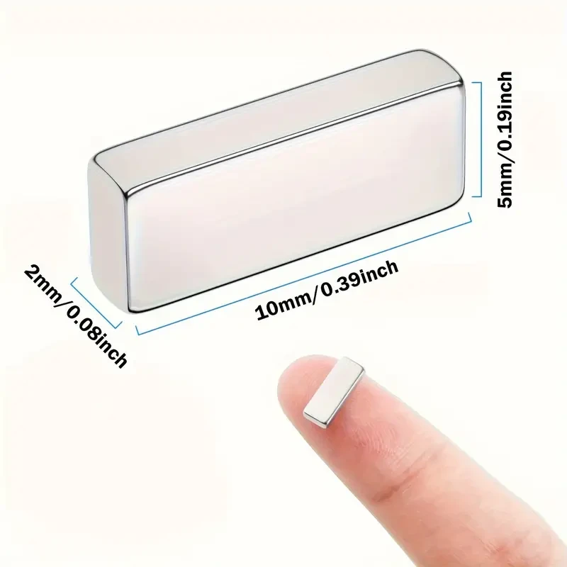 100pcs Neodymium Rare Earth Magnets  10x5x2mm Rectangular Sticks