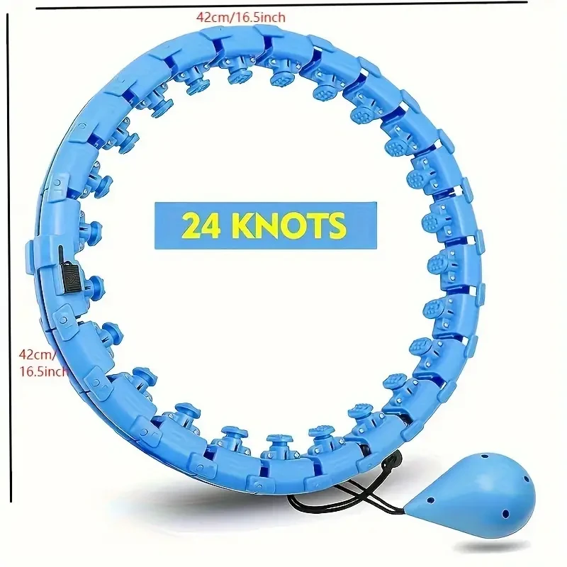 Detachable 24-Section Fitness Hoop with Solid Ball
