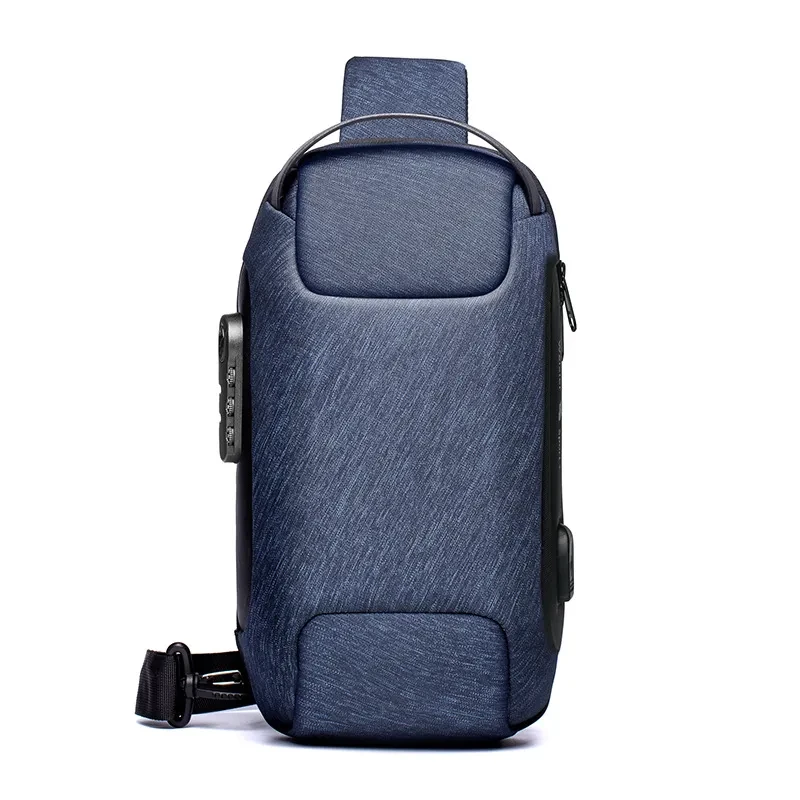 Waterproof USB Bag Men Chest Pack