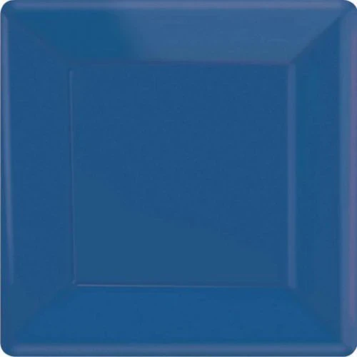 Paper Plates 26cm Square 20CT-Bright Royal Blue - Pack of 20