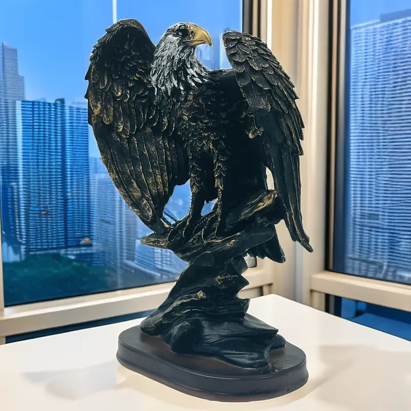 1pc Eagle Statue Resin Sculpture Frgurine