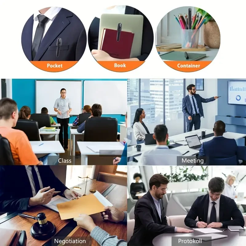 Full HD 1080P Mini Security Camera Pen - Portable with Local Recording