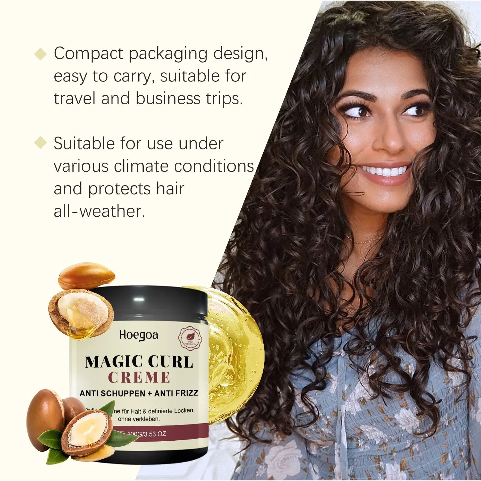 Curly Hair Shaping Care Nourishing Natural Soft Cream