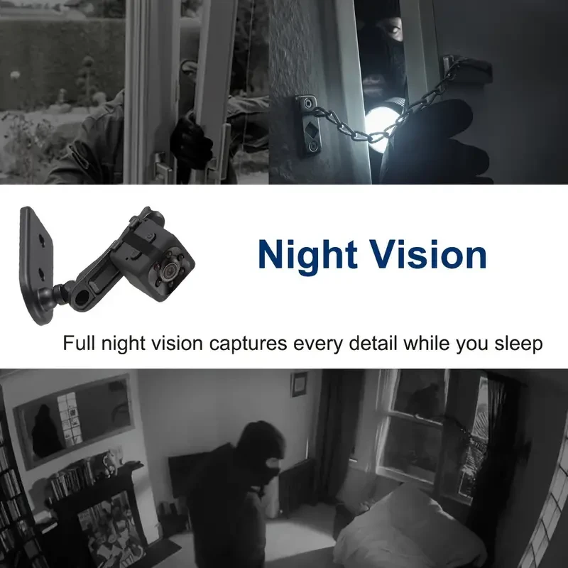 Mini 1080P HD Video Camera - Portable Nanny Cam with Night Vision