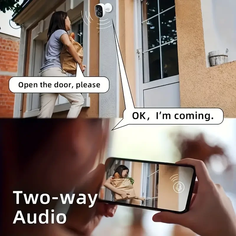 Outdoor Wireless Security Camera - 2K 5MP Video Resolution, AI Motion Detection