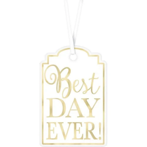 Best Day Every Printed Tags - White (25 units) - Pack of 25
