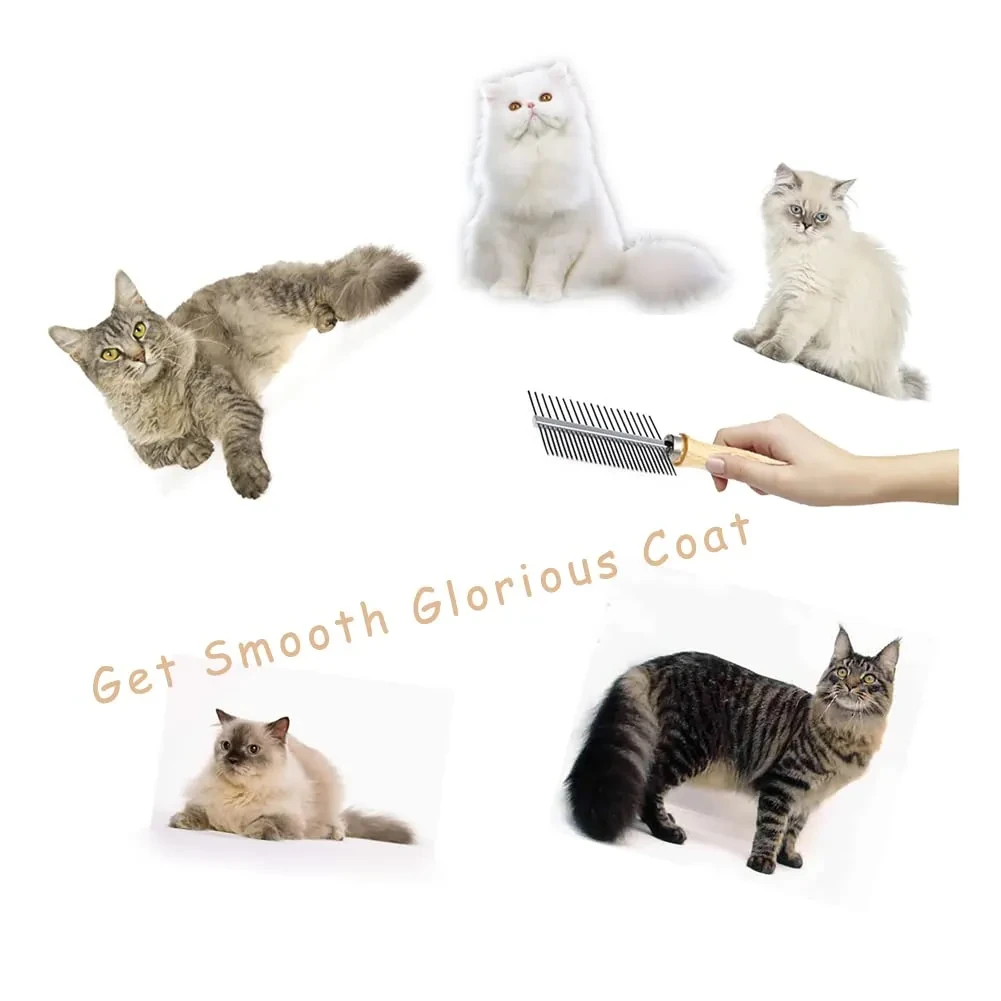 Dog Cat Comb Double Sided Grooming Brush