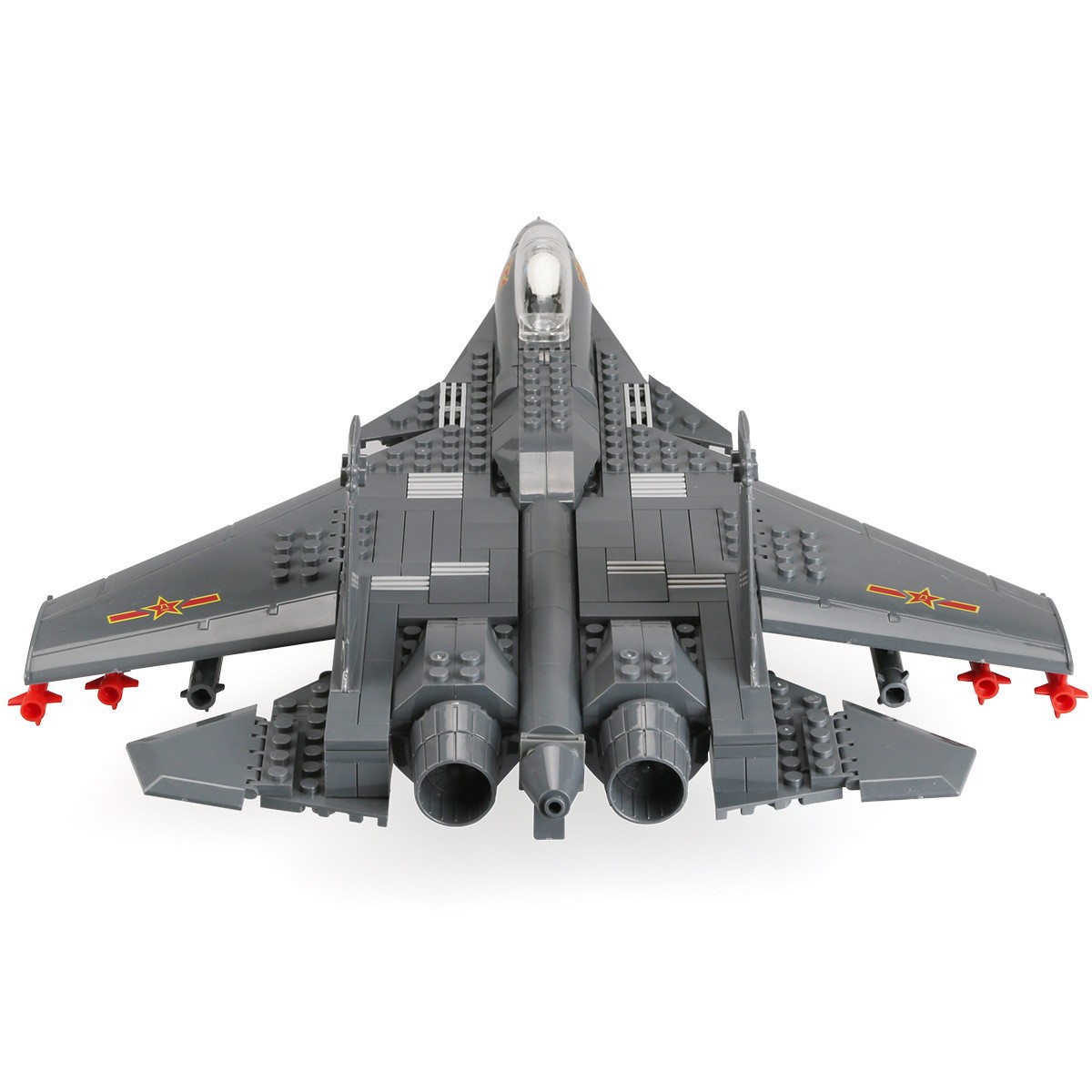 Airplane Model Inserting Building Blocks