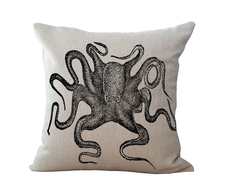 Mr. Octopus Cotton Pillow