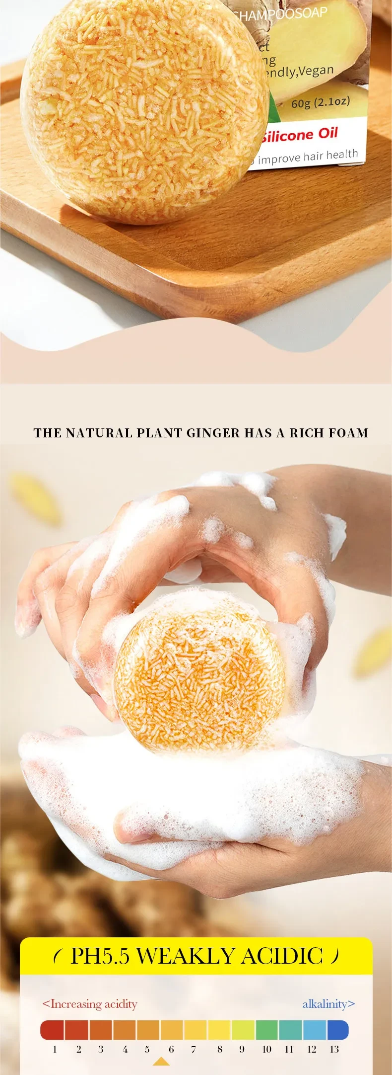 Oil Control Decontamination Organic Shampoo Soap