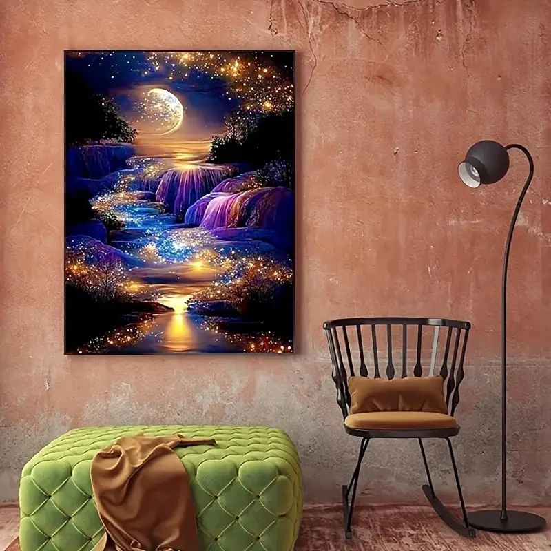 Moon Waterfall Diamond Art Kits For Beginners