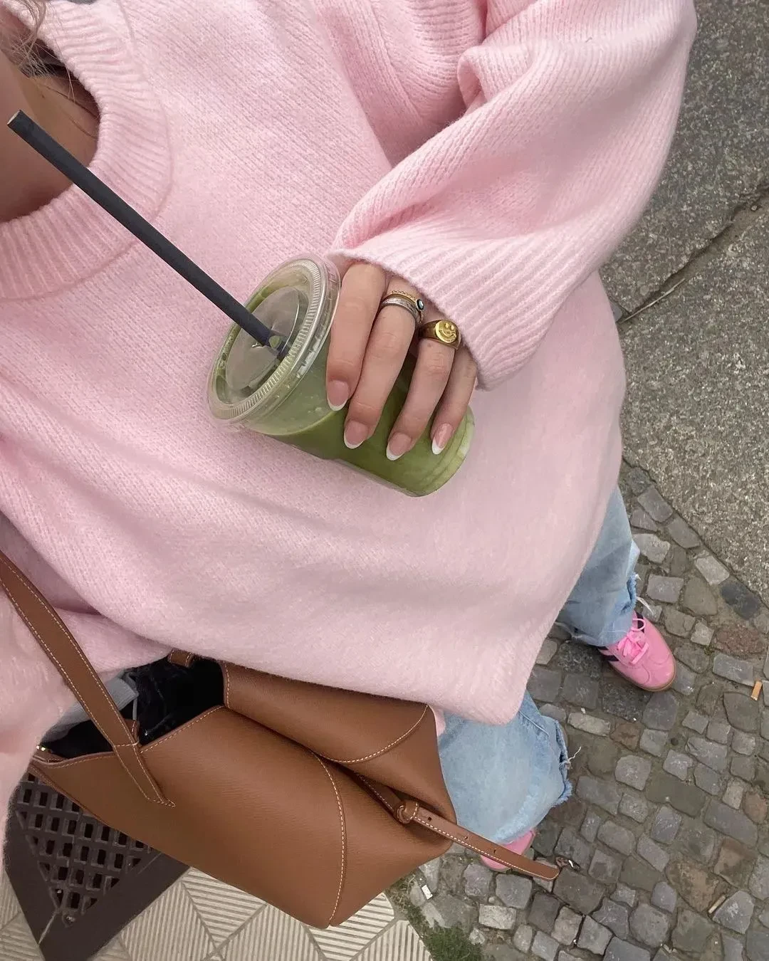 Sweet Crew Neck Pullover Sweater Winter Fashion Loose Long-sleeved Tops