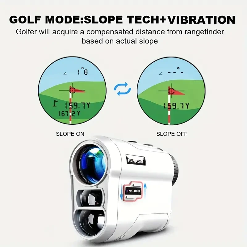 REVASRI Golf Rangefinder 1000YDS Laser with Slope, Pin Lock Vibration, & External Slope Switch