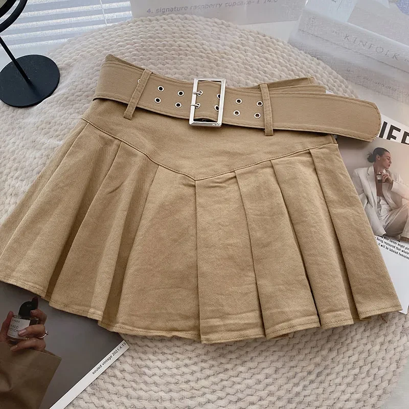 High Waisted Pleated Short Skirt For Women's New Versatile And Slimming Look