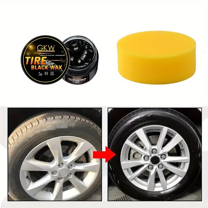 GKW Tire Black Wax Coating Durable Shine & Restoration