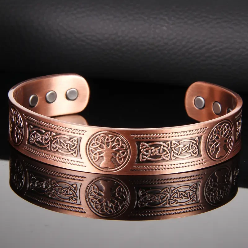 Solid Copper Magnetic Cuff Bangle