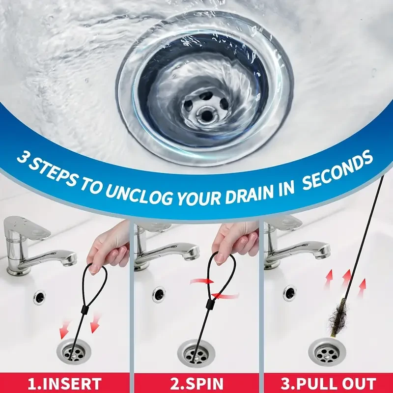 3pcs Stainless Steel Wire Pack with Extra-Long Nylon Hooks