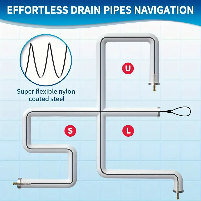3pcs Stainless Steel Wire Pack with Extra-Long Nylon Hooks