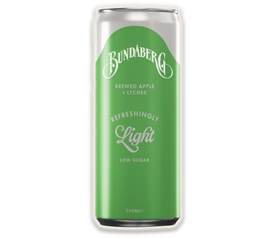 DRINK APPLE & LYCHEE LIGHT 250ML 24s (BUNDABERG)