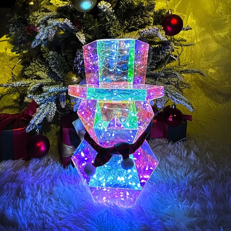 Christmas Colorful Snowman Festival Atmosphere