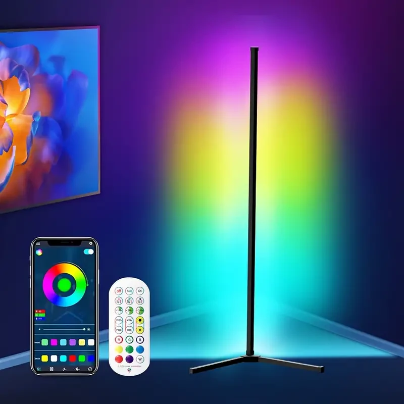 RGB Wall Corner Ambient Light - Remote Control with Music and Timer