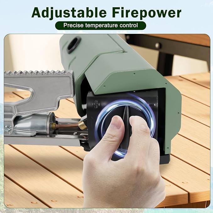 Orifesio Foldable 2600W Camping Stove Portable Butane Stove with Windshield & Storage Bag for Camping, Hiking & Travel