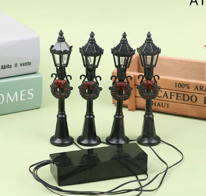 4Pcs/Set Christmas Mini Street Light