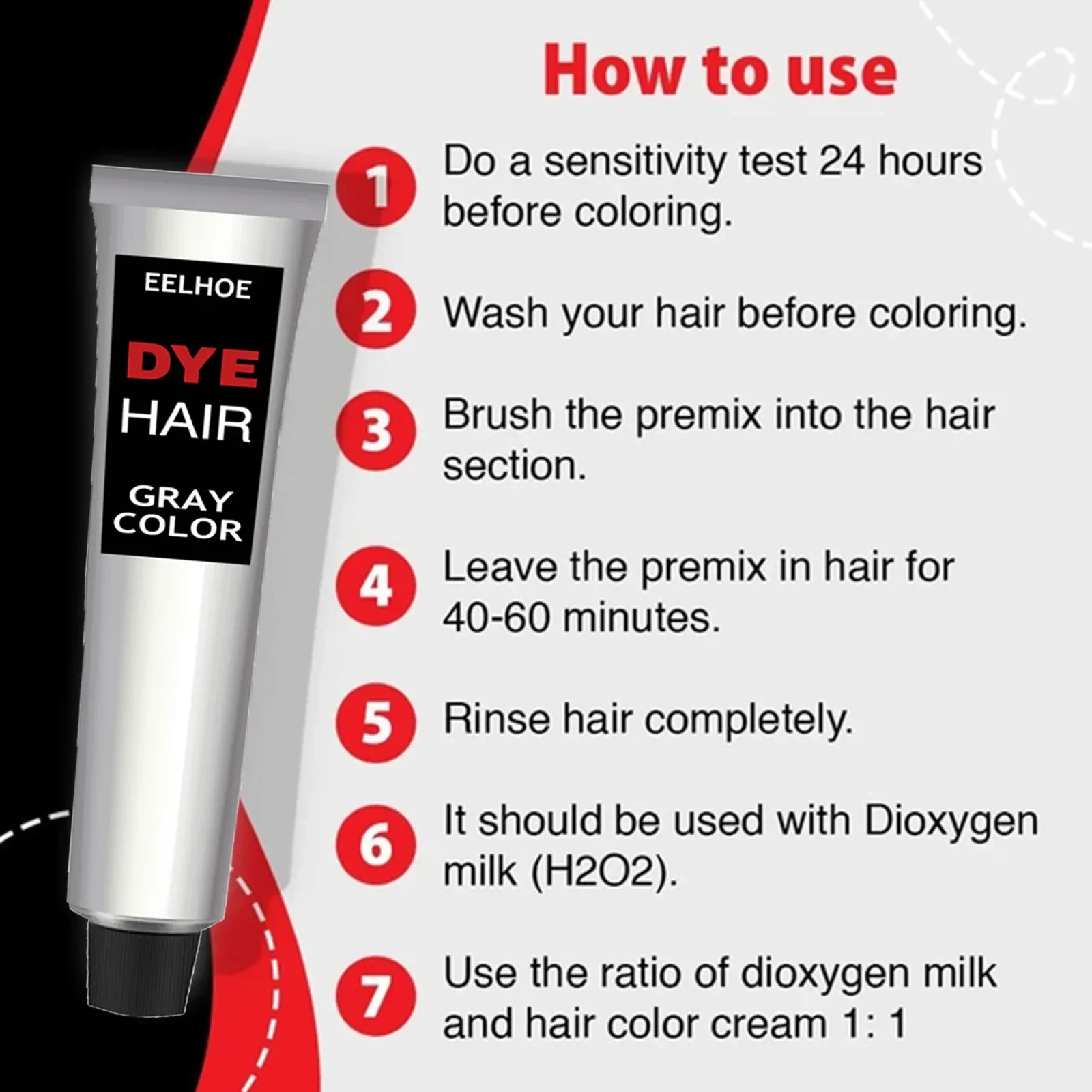 EELHOE Hair Conditioner Grey Colour