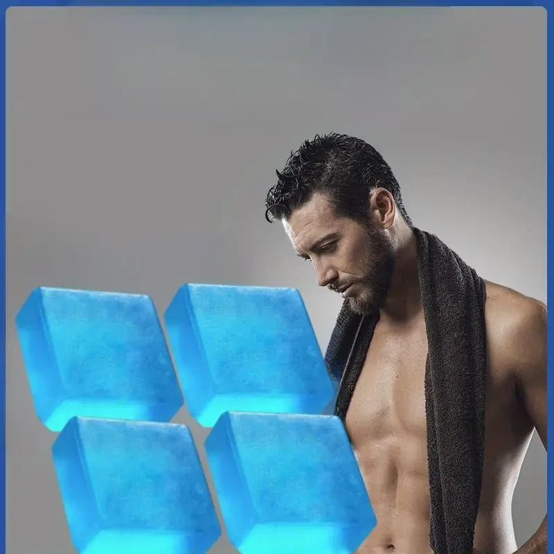 4pcs Mens Cologne Soap Bars Hydrating & Moisturizing Face & Body Cleanser