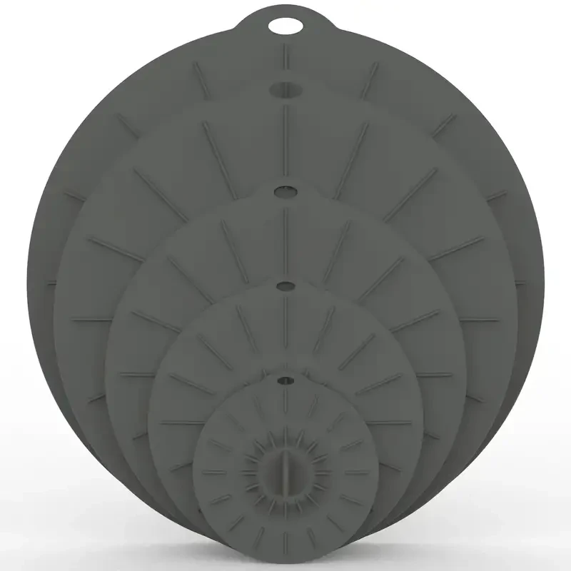 5-Piece Set Multi-Size Silicone Lids - Heat-Resistant, Microwave & Stovetop Safe Covers - Versatile Seal for Kitchenware