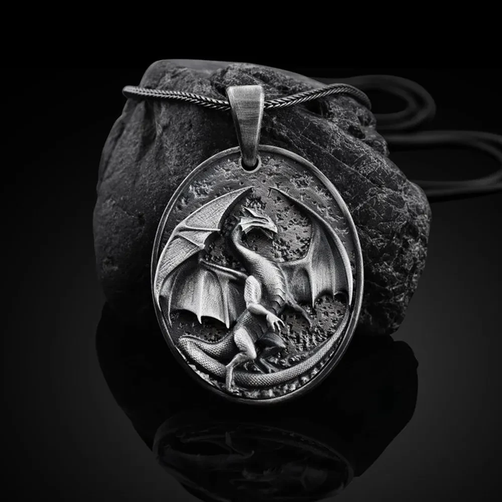 Mens Dragon Hip Hop Pendant