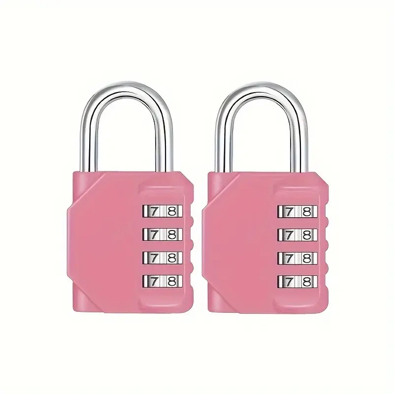 2 Pack 4 Digit Combination Padlock - Waterproof Zinc Alloy Resettable Lock
