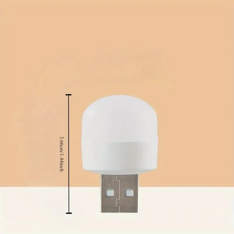 Mini USB Night Light - Set of 10 Warm White LED Book Reading Lights