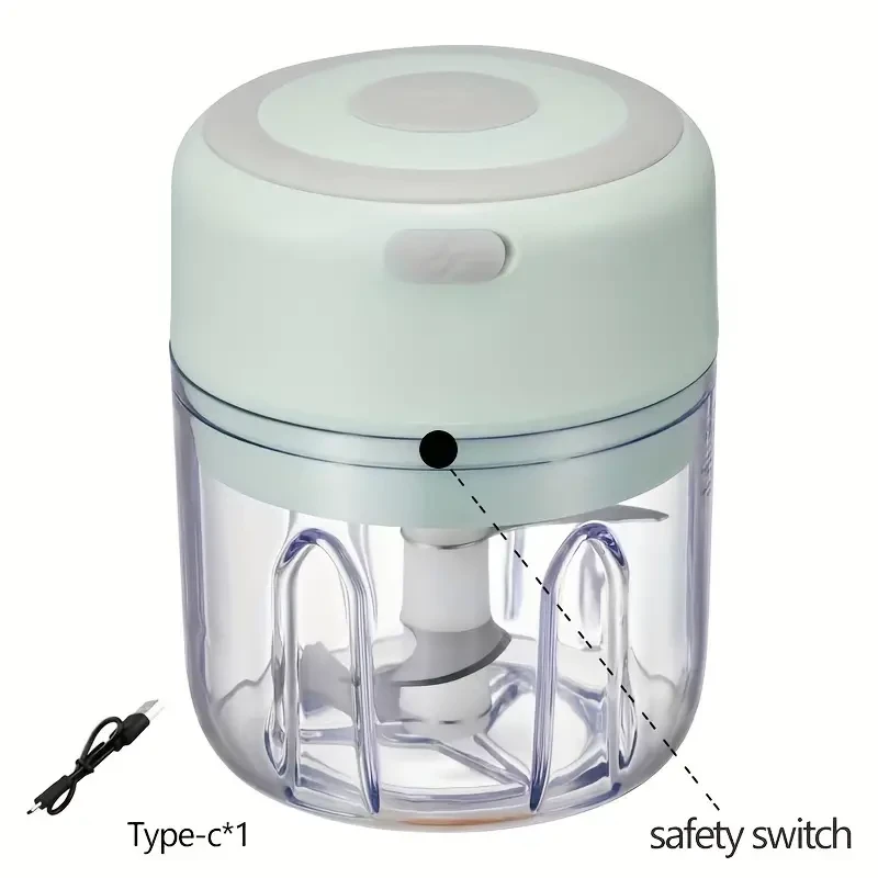 FLZH Electric Mini Garlic Chopper - 3.38/8.45oz USB Meat Grinder, Garlic Masher Machine