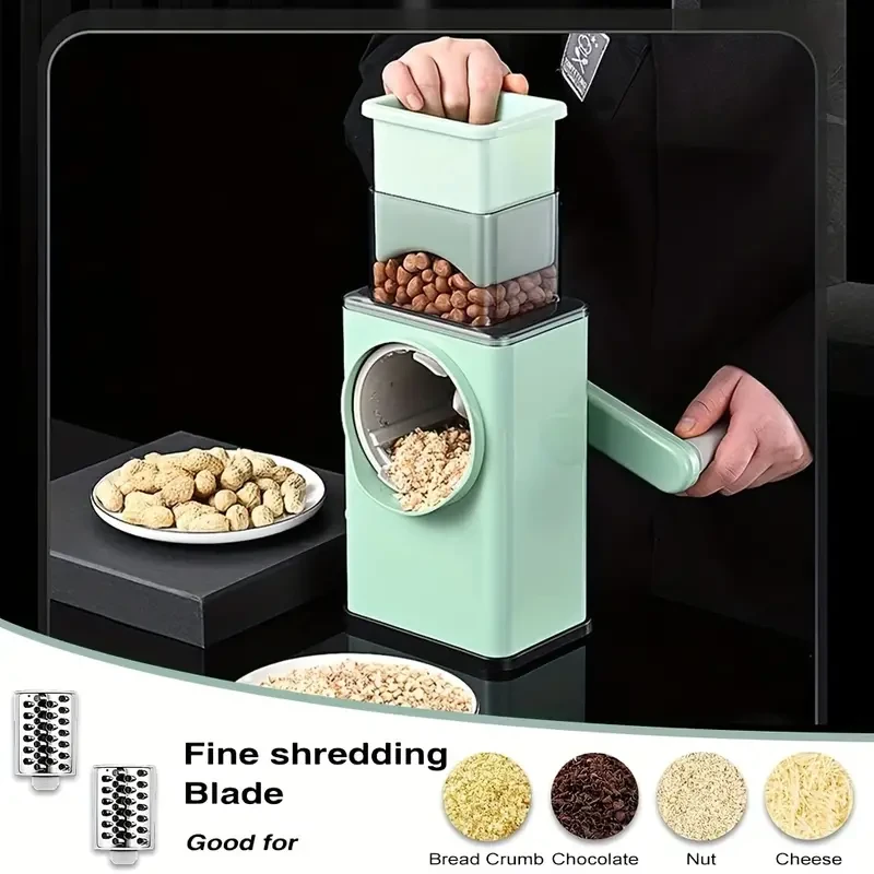 Vegetable Cutter Slicer Graters Chopper Kitchen Vegetable Foods Manual Rotary Drum Grater Chopper Slicer Fruit Cutter