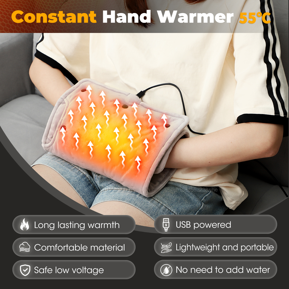 Portable Electric Hand Warmer Heating Pad Constant Temperature Heated Blanket & Long-Lasting Warmth Mat