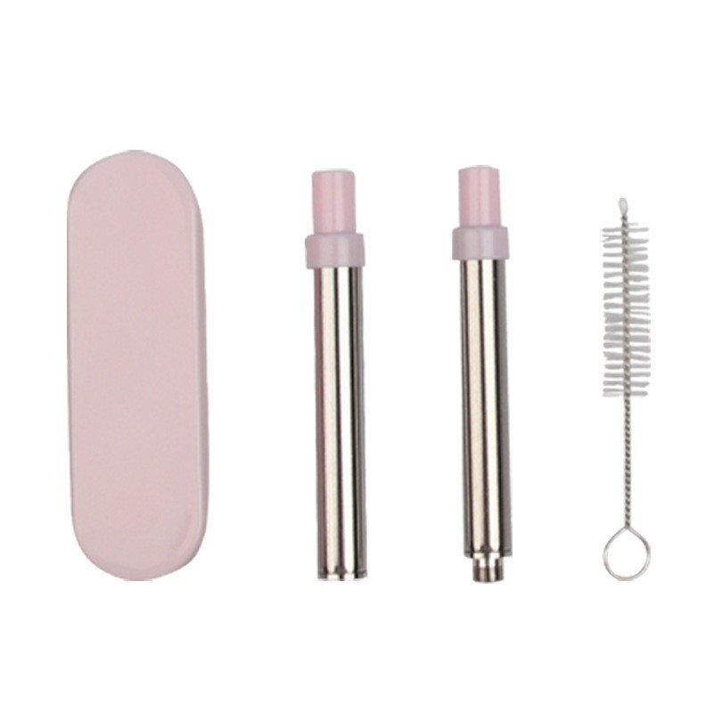 Portable Retractable Stainless Steel Folding Straw