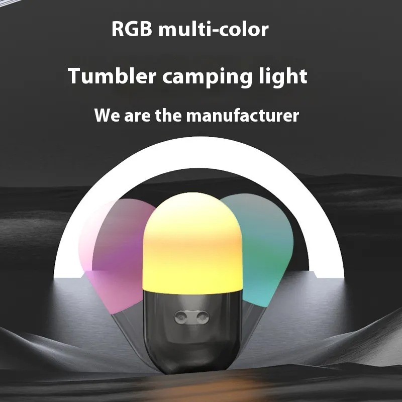 Portable RGB LED Camping Light - Type-C Charging