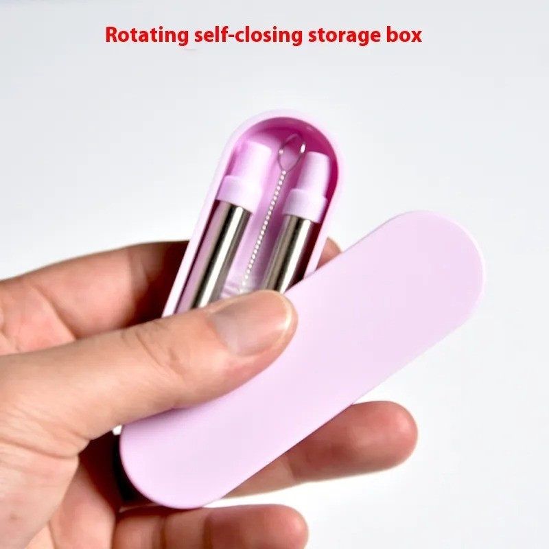 Portable Retractable Stainless Steel Folding Straw