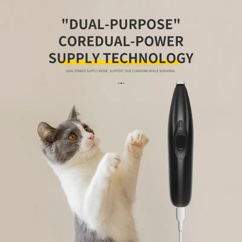 1pc Ultra-Quiet Pet Hair and Nail Trimmer