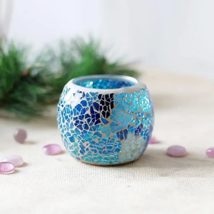 Mosaic Glass Candle Holder Tea Light Holder