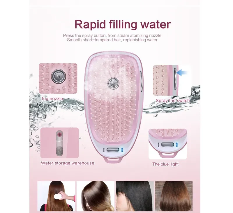 Electric Head Massage Comb Steam Anti-static Hair