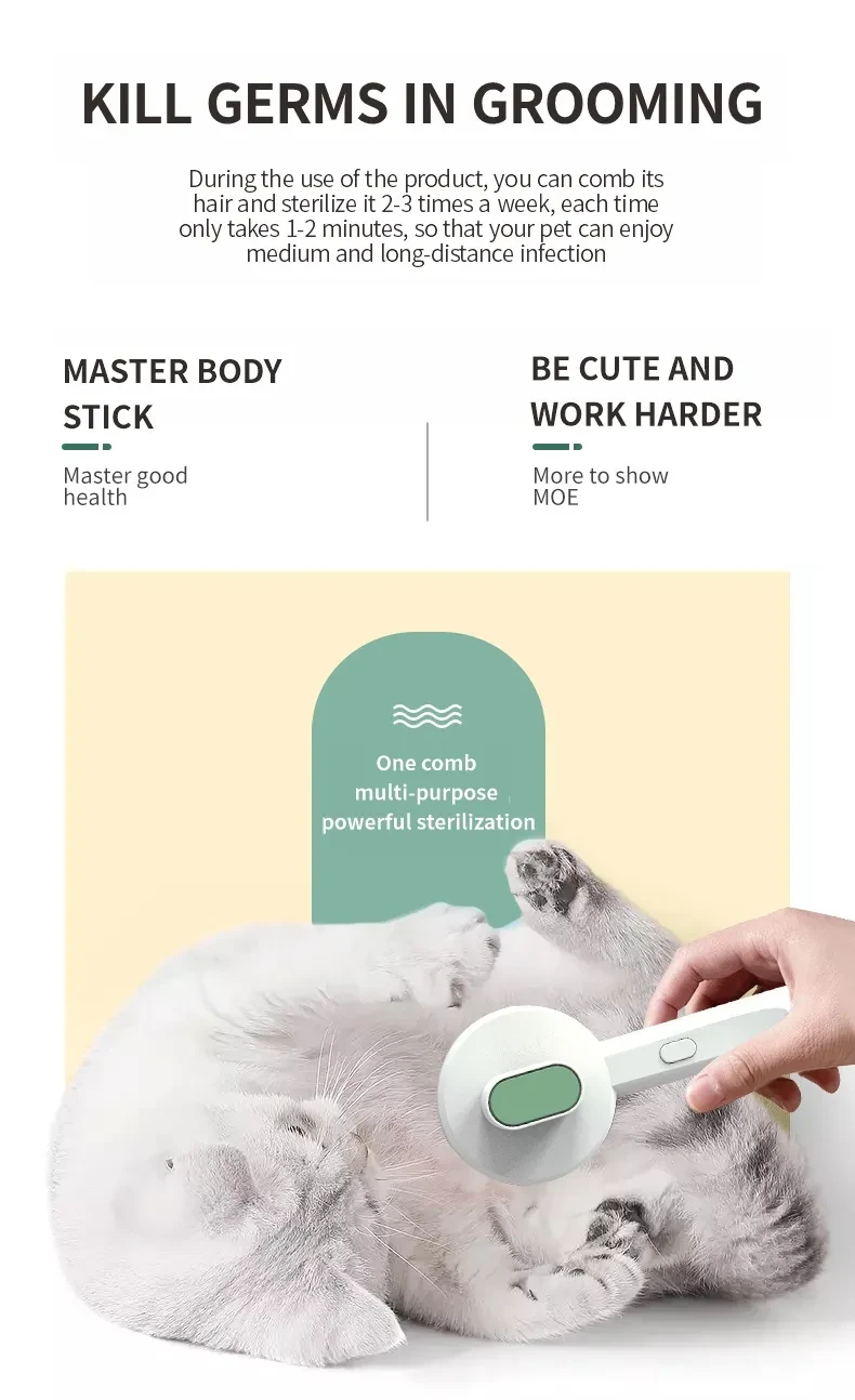 Pet Thin Germicidal Sterilizing Comb