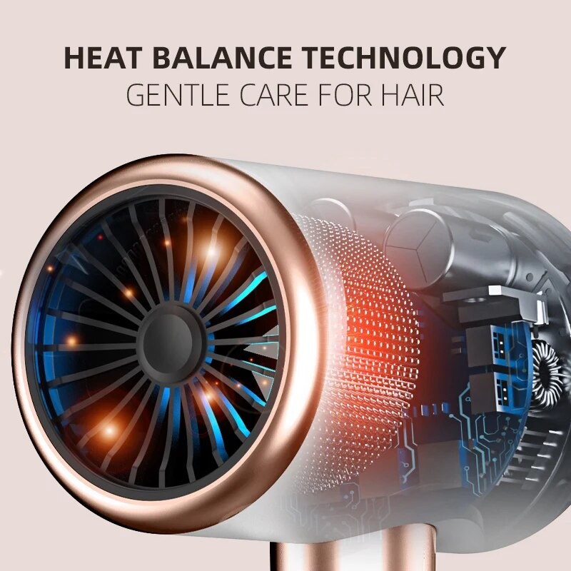High-Speed Electric Hair Dryer  Low Noise, Constant Temperature, Quick-Drying