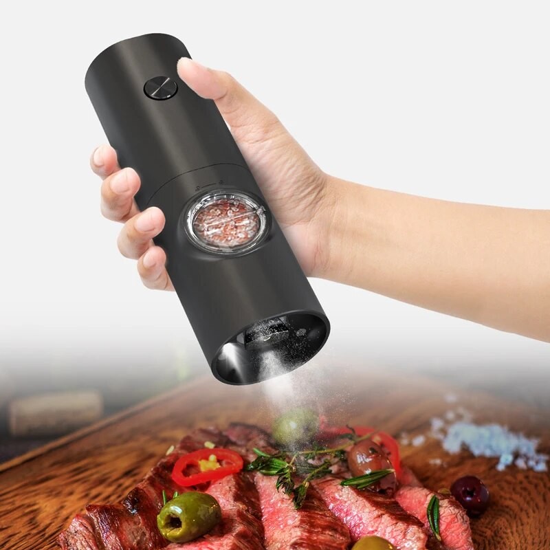 Electric Automatic Pepper and Salt Grinder with LED Light