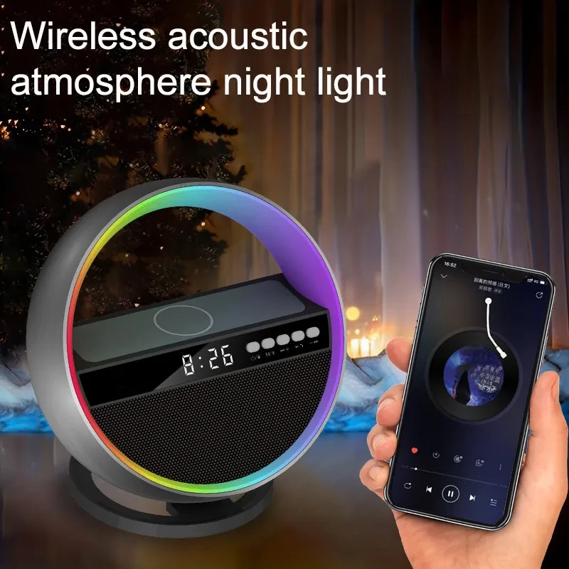 RGB Night Light Wireless Charger Bluetooth-Speaker